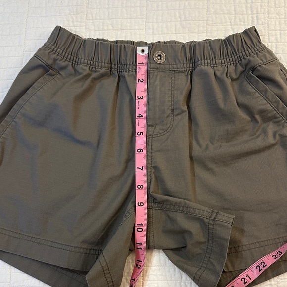 Prana Sz 2 Organic Cotton Shorts Elastic Waist Pockets Gorpcore Ecoconscious EUC - Picture 8 of 9
